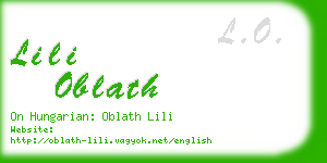 lili oblath business card